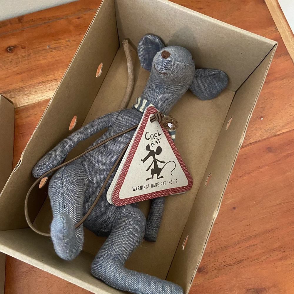 SOLD Retired Maileg  Cool Rat in Box NWT